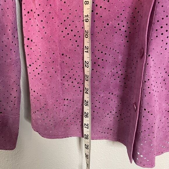 Vintage Co & Eddy Suede Iris Purple Button Down Top NWT Size 16 - Picture 2 of 8